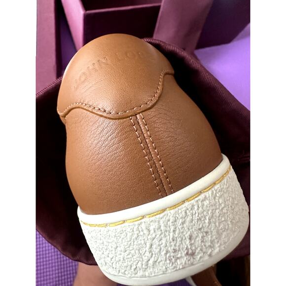 John Lobb Men Molton Sneakers Trainers NEW Size 7.5 UK, 8.5 US Cognac Leather - Picture 14 of 16